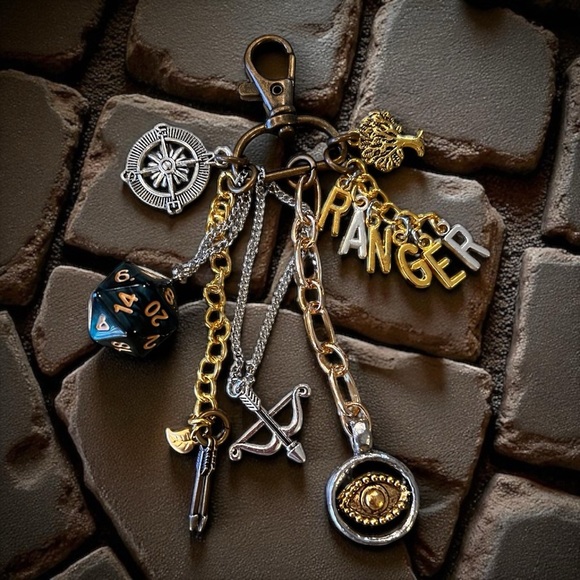 DND Dungeons and Dragons Ranger Themed Bag Charm Great gift for player UNISEX - Picture 4 of 17